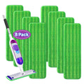 8 Pack Reusable Mop Pads Compatible for Swiffer Powermop,Microfiber Mop Pads for 13-15'' Spray Mop, Floor Mop Pads Refills for Swiffer, Machine