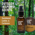 Every Man Jack Beard Grooming Kit for Men - Includes Sandalwood Beard Oil & Beard Balm, Beard Brush, Wooden Dual-Sided Comb, Trimming Scissors and