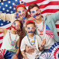 4Th of July Party Favors Set, Fourth of July Decorations 158 Pcs Accessories Includes Slap Bracelets, Necklaces, USA Flags, Tattoos, Wristbands,
