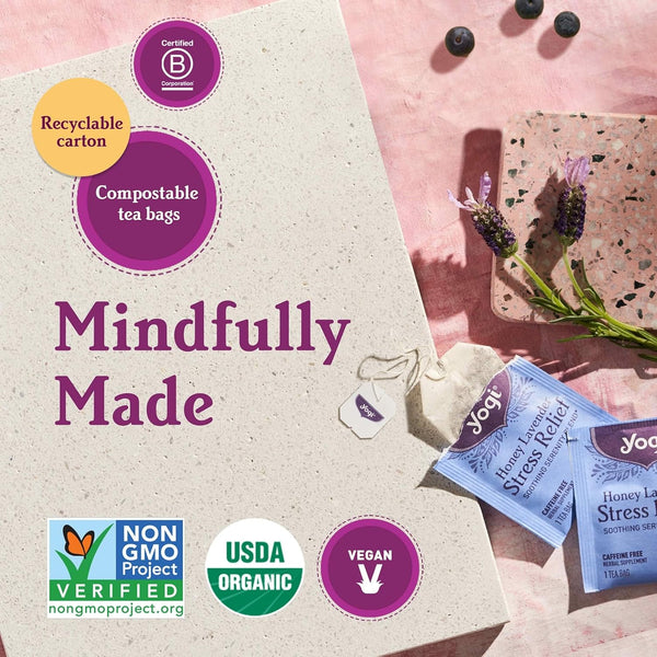Yogi Tea Favorites Variety Sampler - 16 Bags per Pack (6 Packs) - Organic Tea Gift Box - Includes Sweet Tangerine Positive Energy, Honey Lavender