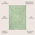 JONATHAN Y SMB104F-8 Malta Bohemian Medallion Textured Weave Indoor Outdoor Area-Rug, Coastal Traditional Transitional