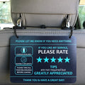 Compatible with Lyft Uber (2-Pack) Tips Rating Appreciated Rideshare Accessories â 7â X 5â â Interior Acrylic Headrest Sign - Rate Me Tip No