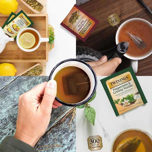 Tea Bunch Twinings 48 Tea Bags Herbal Variety Pack â 12 Herbal Flavors with 20 Honey Sticks, Perfect Tea Gift Set for Any Occasion