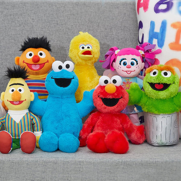 Just Play Sesame Street Friends Bert and Ernie 8-Inch 2-Piece Sustainable Plush Stuffed Animals Set, Kids Toys for Ages 18 Month