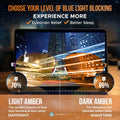 Blue Light Blocking Glasses Amber Lenses - for Better Sleep, Gaming, Eye Strain, Computer