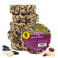 Audubon Park Nut & Fruit Snack Stack Wild Bird Food, Bird Seed Cake for outside Feeders, 6-Pack