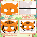 33PCS Jungle Safari Crafts - Felt Animal DIY Arts Kit, Birthday Party Favors Activities Supplies in Bulk