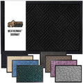 GORILLA GRIP 100% Waterproof All-Season Weathermax Doormat, Durable Natural Rubber, Stain and Fade Resistant, Low Profile, Indoor Outdoor Door