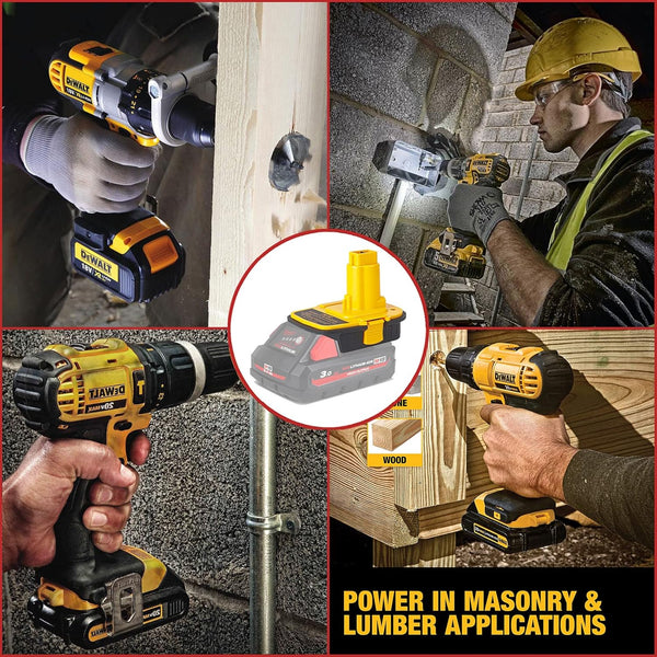 DM18D Converter for Dewalt 18V to 20V Battery Adapter,For Milwaukee M18 18V Batteries Adapter, Convert to Dc9096,Fit for Dewalt 18V XRP Ni-Cad