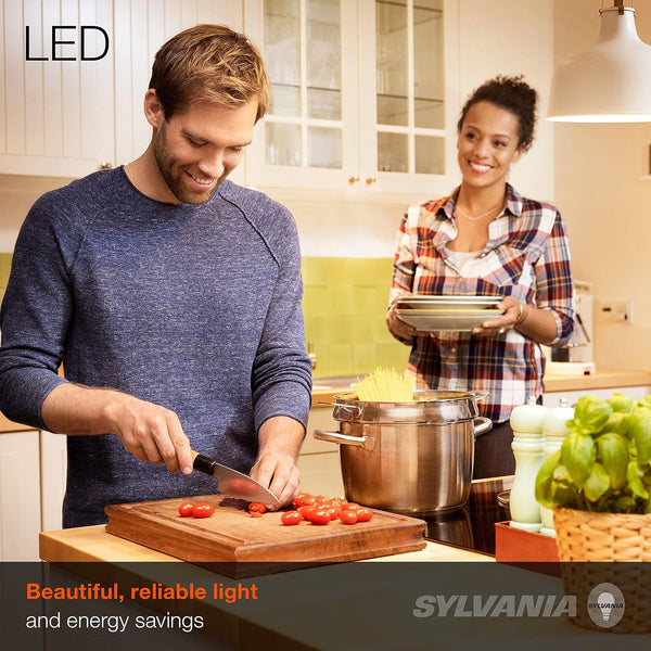 SYLVANIA ECO LED Light Bulb, A19 60W Equivalent, Efficient 9W, 7 Year, 750 Lumens, 2700K, Non-Dimmable, Frosted, Soft White - 8 Count (Pack of 1)