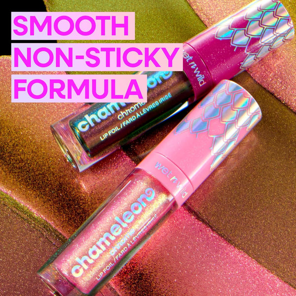 wet n wild Chameleon Chrome Lip Foil, Bold Light-Reflecting Pigments, Multidimensional Shine, Non-Sticky Smooth Formula,Vegan & Cruelty-Free -