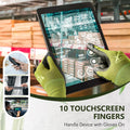 COOLJOB 2 Pairs Gardening Gloves for Women and Men, Bamboo Working Gloves Touchscreen, Grippy Nitrile Rubber Coated Work Gloves, Green/Black,