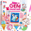 Klever Kits 16 Projects Gem Painting, Kids Diamond Gem Painting Kit with 5D Gem, Arts and Crafts for Girls Ages 6-12, Gem Craft Activities Kits,