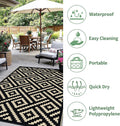 Outdoor Rug for Patio - Waterproof Plastic Straw Camping Rugs 4X6 Ft, Reversible Outdoor Indoor RV Mat Carpet for Patio, Porch, Deck, Balcony,