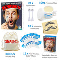 KENASHII Nose Wax Kit | 100 G Wax, 24 Applicators | Hair Removal Kit for Men and Women | Includes Balm Wipes and Mustache Guards | Lasts up to 5 Weeks