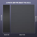 Moko 400X300Mm DIY PC Case Dust Mesh Filter, [2 Pack] PVC Dustproof Magnetic Dust Filter Cover, PC Mesh Grill with Magnetic Frame Strip Computer