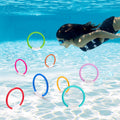 JOYIN Dive Rings Pool Toys, 8 Pcs Colorful Pool Rings for Kids, Underwater Training Swimming Diving Toy for Kids Gifts Summer Swim Water Fun Games