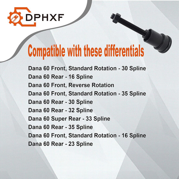 Inner Axle Side Seal Installation Tool Compatible with Dana 30/44/60 Axles Front Differentials.