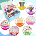 LINAYE 2500+PCS Arts and Crafts Supplies for Kids, DIY Craft Supplies Kit Box for Ages 6-8, Arts and Crafts Kit for Kids, Crafting Supply Set for