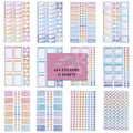 Erin Condren Functional Sticker Book (624 Stickers 12 Sheets)