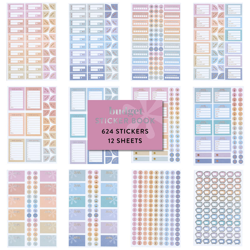 Erin Condren Functional Sticker Book (624 Stickers 12 Sheets)