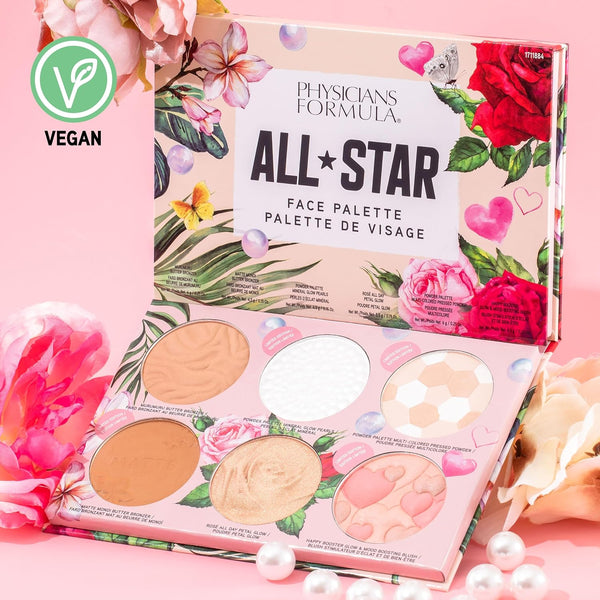 Physicians Formula All-Star Face Palette, Velvety-Smooth Buildable & Blendable Formulas,Versatile Matte and Multidimensional Shades, Cruelty-Free