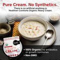 Healthier Comforts Organic Heavy Cream Powder (21 Oz) | Kosher, Gluten Free, Non-Gmo, and Keto Friendly | Long Lasting, Easy Sauces, Baking | Made