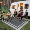Happytrends Outdoor Rug Reversible Portable Plastic Straw Camping Rugs for outside Rv,Large Waterproof Outdoor Area Rugs for