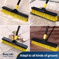 Yocada 18 Inch Push Broom Heavy-Duty Outdoor Commercial Broom Brush Stiff Bristles for Cleaning Patio Garage Deck Concrete Wood Stone Tile Floor