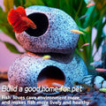 Aquarium Decorations Cave Fish Tank Accessories Rock Decor for Shrimp Cichlid Hiding Breeding Small Fish Bowl Hide Decoration Betta Toys Hideout