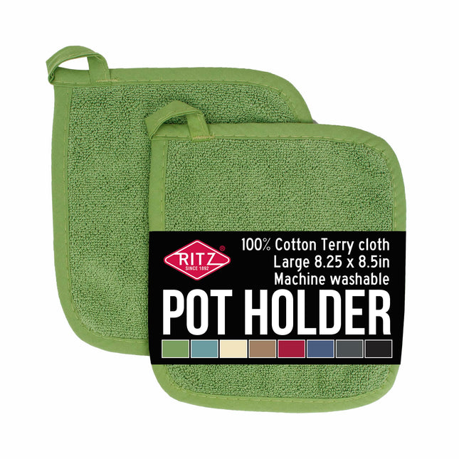 RITZ Terry Potholder & Hot Pad: Heat Resistant, Durable 100% Cotton â Ergonomically Designed for Optimal Grip, Easy-Ca