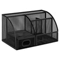 Amazon Basics Mesh Pen Holder and Organizer, Black, â9.1" X 5.9" X 5.5