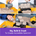 Kinetic Sand, Construction Site Folding Sandbox with 2Lbs Play Sand & Toy Truck, Sensory Toys for Kids Ages 3 and Up