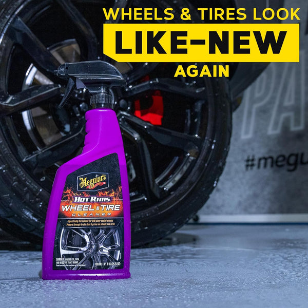 Meguiar'S Hot Rims Wheel & Tire Cleaner, Powers through Brake Dust & Grime â 24 Oz Spray Bottle