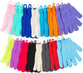 30 Pcs Exfoliating Gloves for Shower, 15 Colors Body Exfoliator Glove with Hanging Loop, Scrub Exfoliate Glove Mitt Bath Face Spa Hand Scrubber