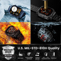 AMAZTIM GPS Smart Watch for Men, 6 Satellite Positioning, Compass, Stainless Steel Body, 50M Waterproof, 480Mah Extra-Large Battery, Answer/Make