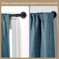 Industrial Curtain Rods for Windows 66 to 120 Inches, Blackout Wrap around Curtain Rod, for Indoor and Outdoor, 7/8 Inch Diameter, 95 to 150