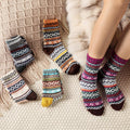 Pleneal Pack Wool Socks for Warm Winter Women Thick Knit Cozy