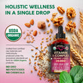 USDA Organic Vitamin B-Complex B5 Pantothenic Acid | B12 Methylcobalamin | B1 Thiamine | B6 Pyridoxine | B7 Biotin | B9 Folic | B3 Niacinamide - B