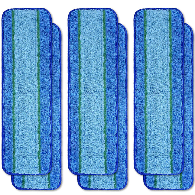 6 Pack Microfiber Cleaning Pads for Mop Hardwood Floor Cleaner Mop Replacement, Deep Microfiber Cleaning Pad Dusting Pad