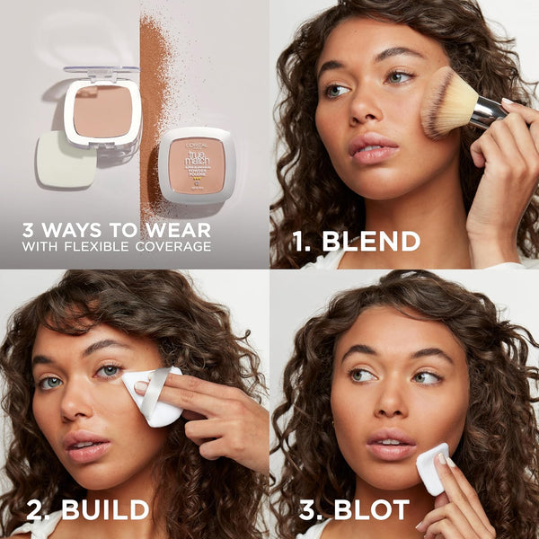 L'Oreal Paris True Match Super Blendable Oil Free Foundation Powder, N4 Light Medium, 0.33 Oz, Packaging May Vary