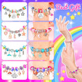 AMAZING TIME 130 Pcs Charm Bracelet Making Kit, Jewelry Toy for Girl Age 8-12 Beads Craft Set for 5 6 7 8 9 10 11 12 Year Old Teenage Birthday Gift