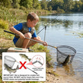 Fishing Landing Net with Aluminum Telescoping Pole 75" Long Handle,Rubber Coated Nylon Mesh,For