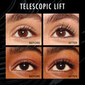 LâOrÃ©al Paris Telescopic Lift Washable Mascara, Lengthening and Volumizing Eye Makeup, Lash Lift with up to 36HR Wear, Black, 0.33 Fl Oz
