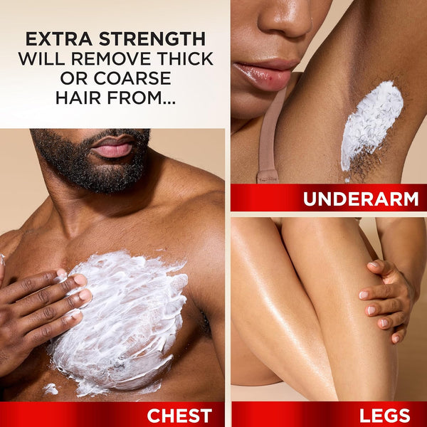 Softsheen-Carson Magic Razorless Shaving Cream, Hair Removal Cream for Body Hair, Extra Strength Depilatory Cream, Works in 4 Minutes for Coarse
