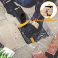 KURUI 3Lb Sledge Hammer & Flat Chisel with Hand Protection for Tile/Rock/Masonry/Concrete/Brick/Rockhounding, Mason Flat Head Chisel & Small