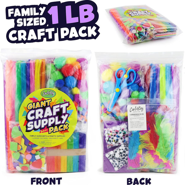 Arts and Crafts Supplies Kit for Kids - Boys and Girls Age 4 5 6 7 8 Years Old - Toddler Art Set Activity Materials in Bulk - Great for Preschool,