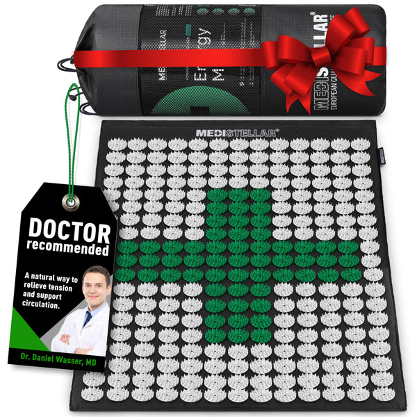 Premium Acupressure Massage Mat - Spiked Therapy Pad for Back Pain Relief - Stress Reduction & Muscle Recovery - Neck & Shoulder Relaxation -