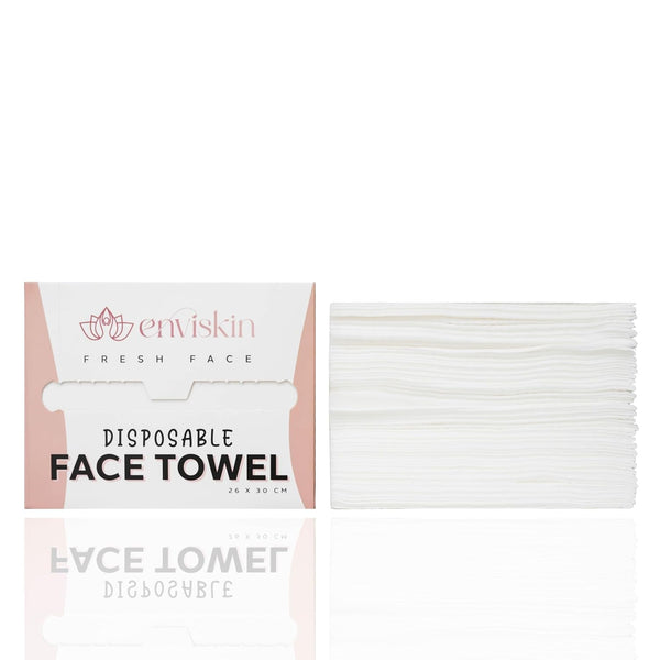 50 Disposable Face Towels Plant-Based Makeup Remover Wipes for Sensitive Skin - XL Ultra Soft Single-Use Dry Facial Towellettes for Daily Skincare Routine, Extra Large Clean Washing Cloths (10"X12")