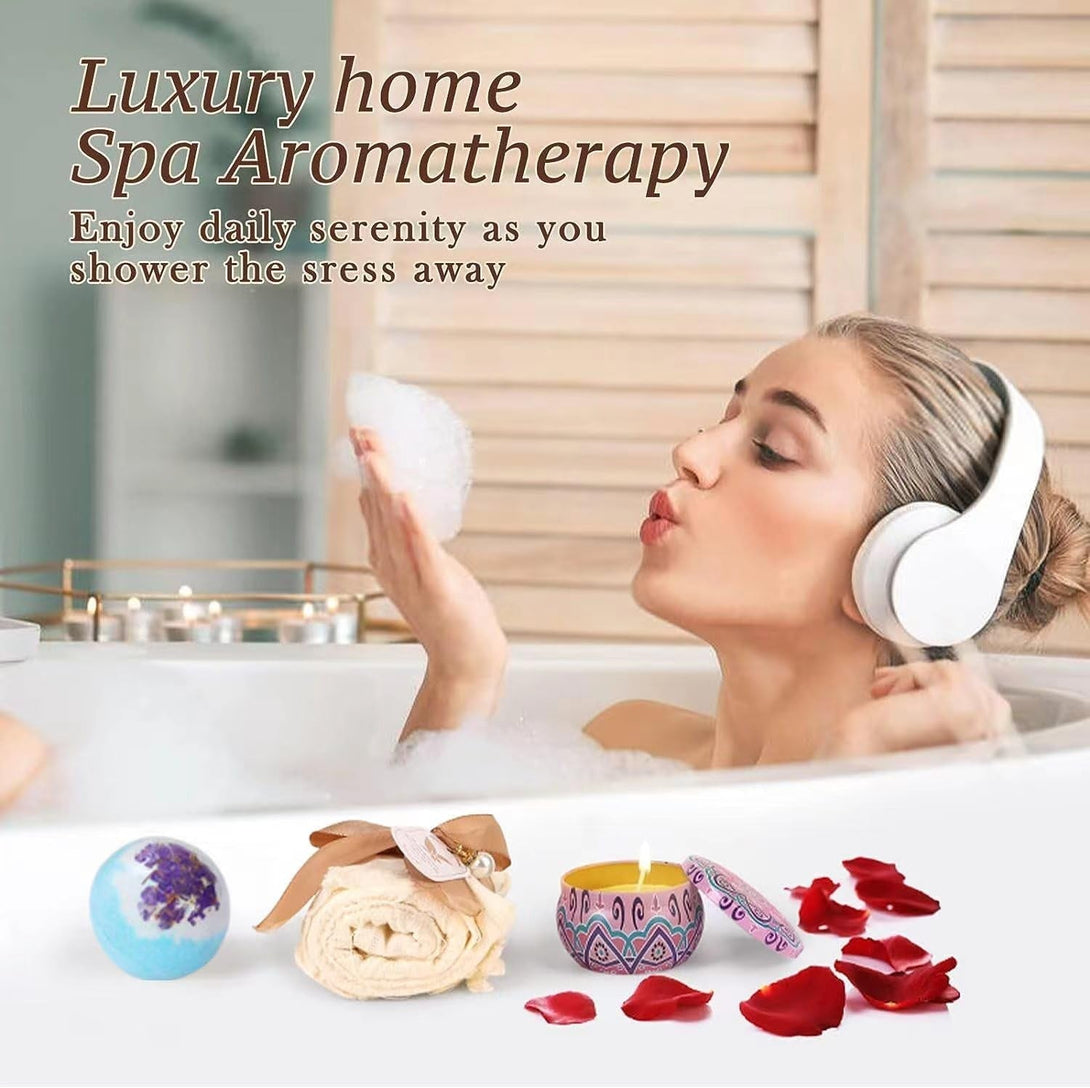 Birthday Gifts for Women,Happy Bath Set Relaxing Spa Gift Baskets Ideas for Women,Her,Mom, Sister, Coworker, Wife, Girlfriend, Daughter,Unique Mothers Day Gift for Mom,Get Well Soon Gifts Package,Birthday Gifts Ideas